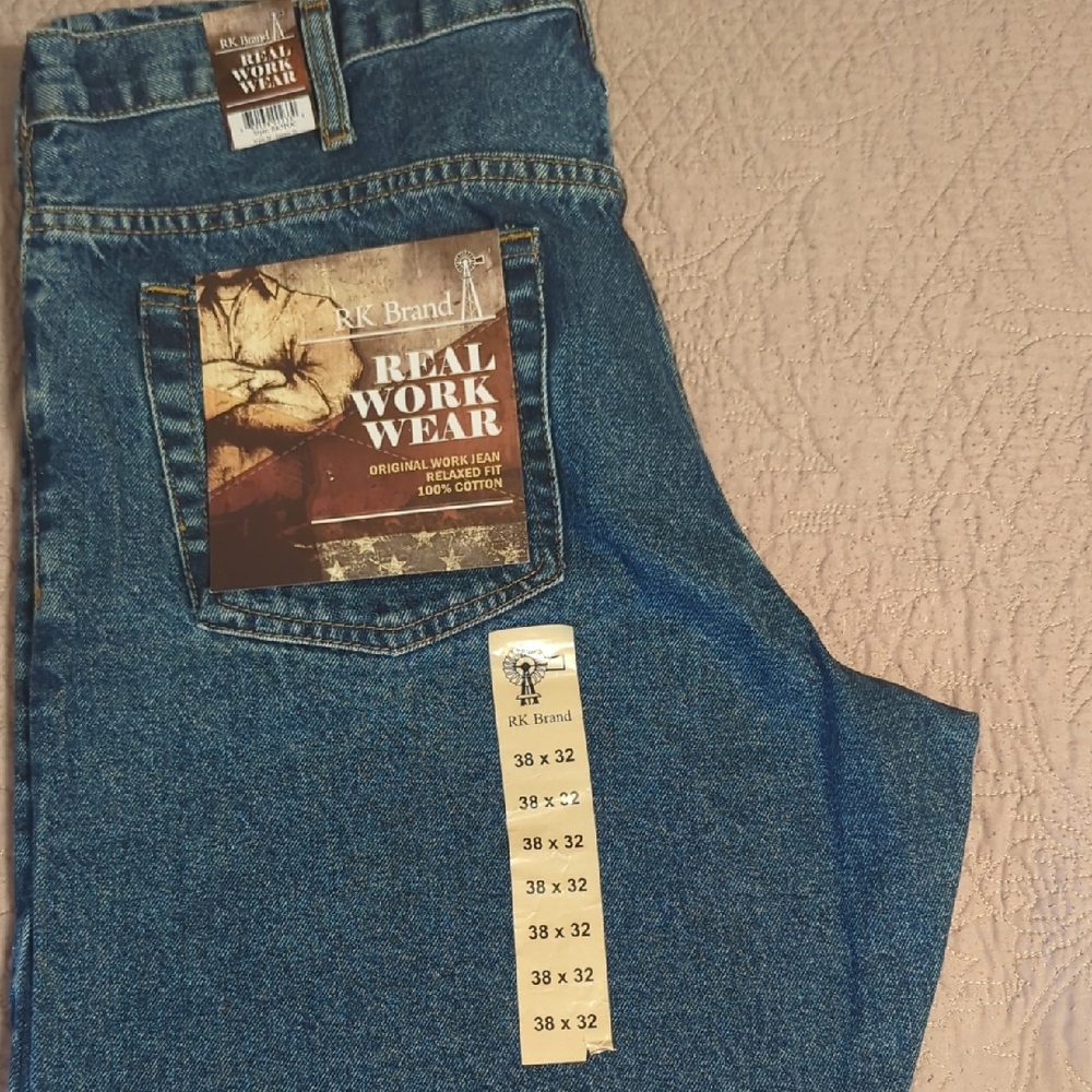 RK Brand Men's Relaxed Fit Jeans - Classic Blue